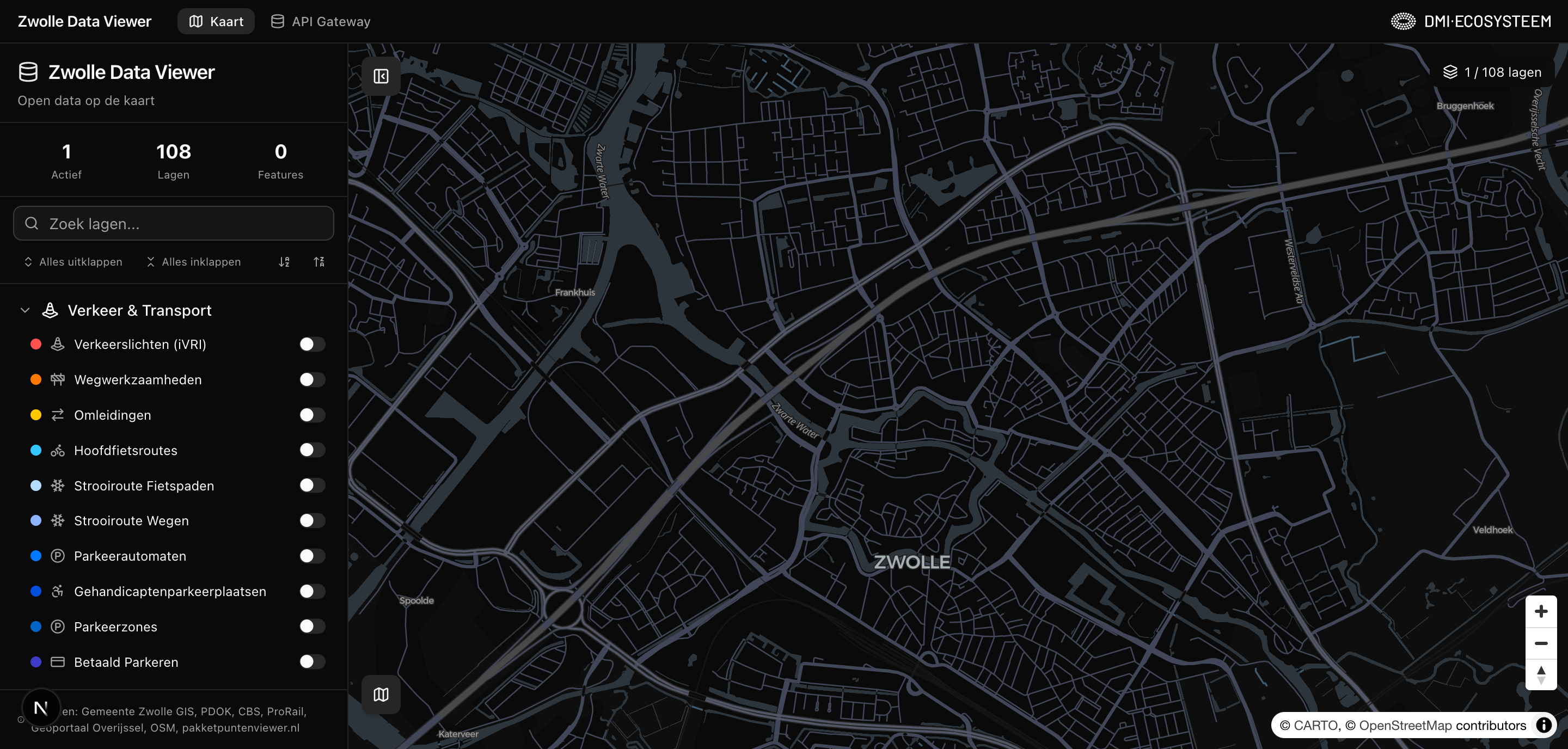 Overzicht van de Zwolle Data Viewer